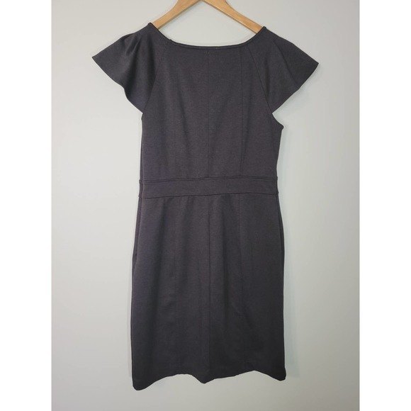 Ann Taylor LOFT Dark Gray Cap Sleeve Sheath Dress - Picture 4 of 5